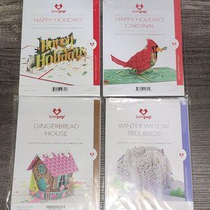 Lovepop Holiday / Christmas card set - 7 cards plus gift tags